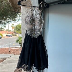 Blondie Nites Black and Cream Dress